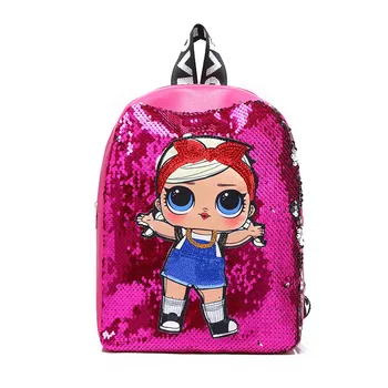 LOL Surprise Doll New Girls Sequins Laser Tide Backpack Double Zipper Fresh Cute Bag Toys for Children Festival Gift 
LOL Surprise Doll New Girls Sequins Laser Tide Backpack Double Zipper Fresh Cute Bag Toys for Children Festival Gift