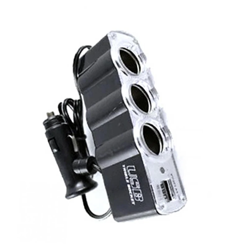 Onever 4 in 1 3-Socket Cigarette Lighter Splitter 12V/24V Car Power DC Outlet Adapter with USB Charging Ports Car Charger
Onever 4 in 1 3-Socket Cigarette Lighter Splitter 12V/24V Car Power DC Outlet Adapter with USB Charging Ports Car Charger