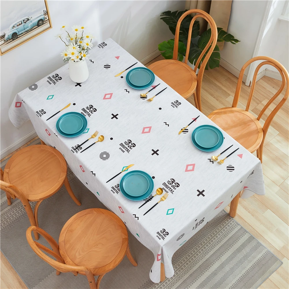 White Silicone Rectangular Tablecloths for Table Cloth Geometry Waterproof Oilcloth Decor Cover Anti-stain PVC Tablecloth
White Silicone Rectangular Tablecloths for Table Cloth Geometry Waterproof Oilcloth Decor Cover Anti-stain PVC Tablecloth