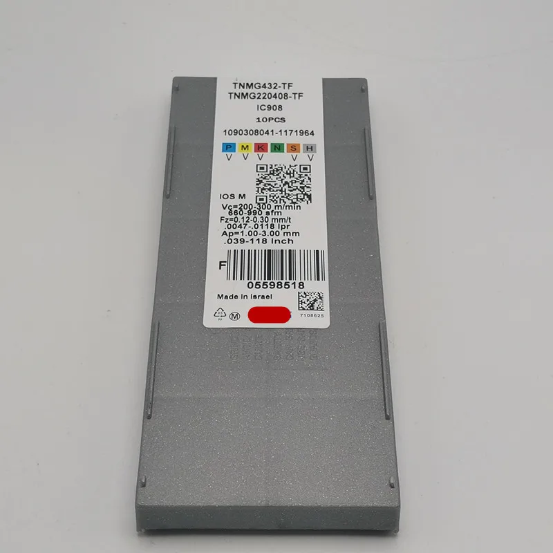 60 ° ISC lathe tool TNMG220404/08 TF IC908 CNC lathe tool R0.8 semi-finishing tool. External turning tool.
60 ° ISC lathe tool TNMG220404/08 TF IC908 CNC lathe tool R0.8 semi-finishing tool. External turning tool.
