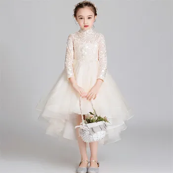 Children Girls O-Neck Long Sleeves Elegant Embroidery Flowers Birthday Wedding Party Prom Dress Kids Front Short Back Long Dress
Children Girls O-Neck Long Sleeves Elegant Embroidery Flowers Birthday Wedding Party Prom Dress Kids Front Short Back Long Dress
