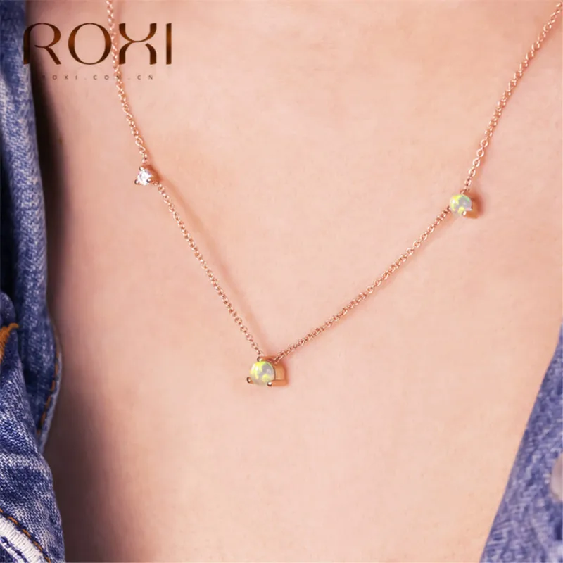 ROXI Fashion White Fire Opal Necklace Women Female Clavicle Chain Necklaces & Pendants Bohemian Crystal Necklace Choker Gifts
ROXI Fashion White Fire Opal Necklace Women Female Clavicle Chain Necklaces & Pendants Bohemian Crystal Necklace Choker Gifts
