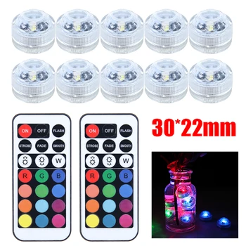 10pcs Led Remote Controlled RGB Submersible Light Battery Powered Underwater Night Lamp Outdoor Vase Party Decoration
10pcs Led Remote Controlled RGB Submersible Light Battery Powered Underwater Night Lamp Outdoor Vase Party Decoration