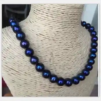elegant AAA 10-11mm tahitian black blue round pearl necklace 18inch
elegant AAA 10-11mm tahitian black blue round pearl necklace 18inch