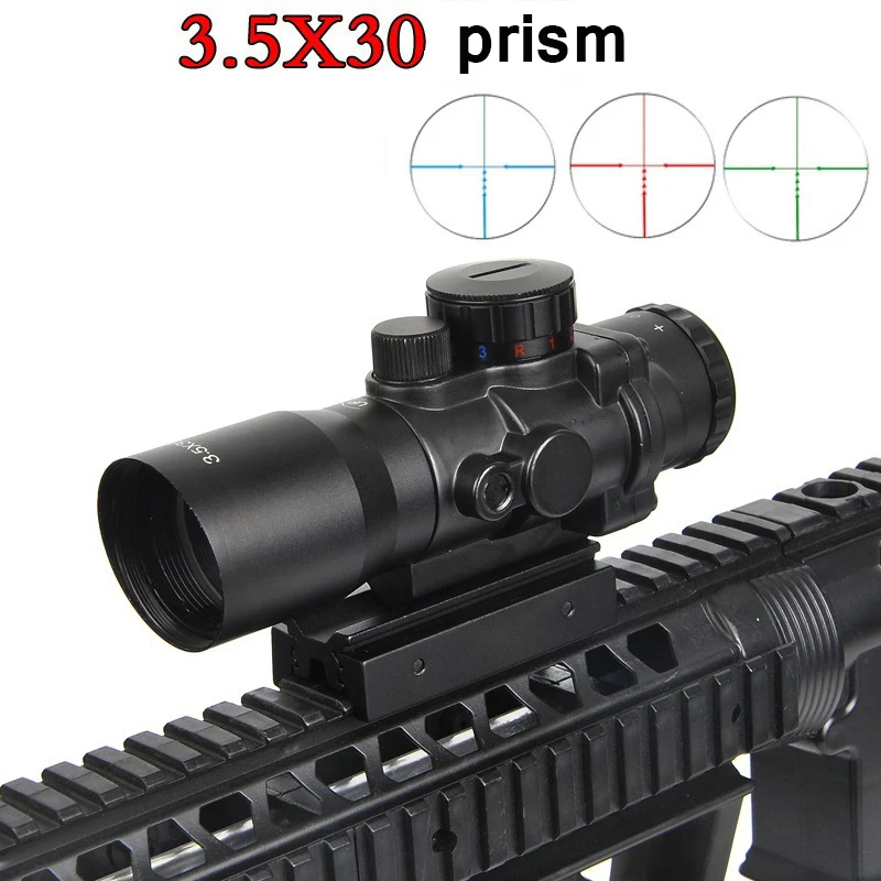 Riflescope Tactical Hunting Reflection Red Dot Scope 3.5x30 Prism Red Green Blue Cross Scope Quick 10-20mm Rail Installation
Riflescope Tactical Hunting Reflection Red Dot Scope 3.5x30 Prism Red Green Blue Cross Scope Quick 10-20mm Rail Installation