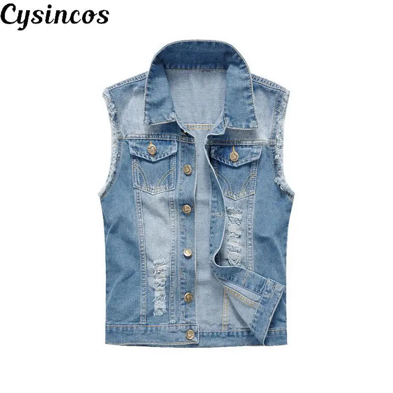 CYSINCOS 2019 NEW Cotton Jeans Sleeveless Jacket Men Plus Size 6XL Dark Blue Denim Jeans Vest Men Cowboy Denim Vest Mens Jackets
CYSINCOS 2019 NEW Cotton Jeans Sleeveless Jacket Men Plus Size 6XL Dark Blue Denim Jeans Vest Men Cowboy Denim Vest Mens Jackets