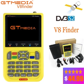 GTMEDIA V8 Finder Satellite Finder DVB-S2 DVB-S FTA Digital SatFinder Meter HD Sat Finder Tool TFT LCD Sat Finder lnb Signal
GTMEDIA V8 Finder Satellite Finder DVB-S2 DVB-S FTA Digital SatFinder Meter HD Sat Finder Tool TFT LCD Sat Finder lnb Signal