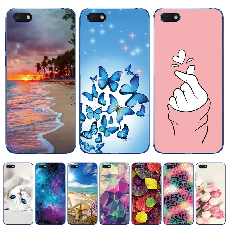 Для huawei Honor 7 S 5 45 "Чехол чехол мягкий TPU различные Coque для телефона Fundas Honor7S цветок