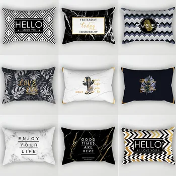 Pillowcase 30*50CM Nordic black and white marble geometric pillowcase home sofa cushion pillowcase decorative pillowcase
Pillowcase 30*50CM Nordic black and white marble geometric pillowcase home sofa cushion pillowcase decorative pillowcase