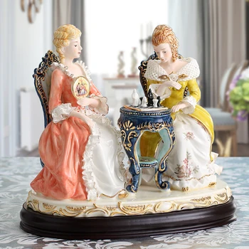 A Pair Of Ladies Play Chess Ceramic Statue Handicraft Christmas Decorations For Home Sculpture Escultura Home Decor Accessories
A Pair Of Ladies Play Chess Ceramic Statue Handicraft Christmas Decorations For Home Sculpture Escultura Home Decor Accessories