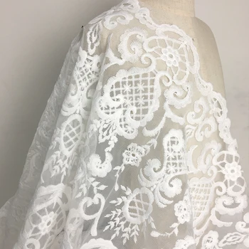 one meter New soft and comfortable mesh fabric Pure cotton embroidery water soluble flower tissu Fashion wedding dress material 
one meter New soft and comfortable mesh fabric Pure cotton embroidery water soluble flower tissu Fashion wedding dress material