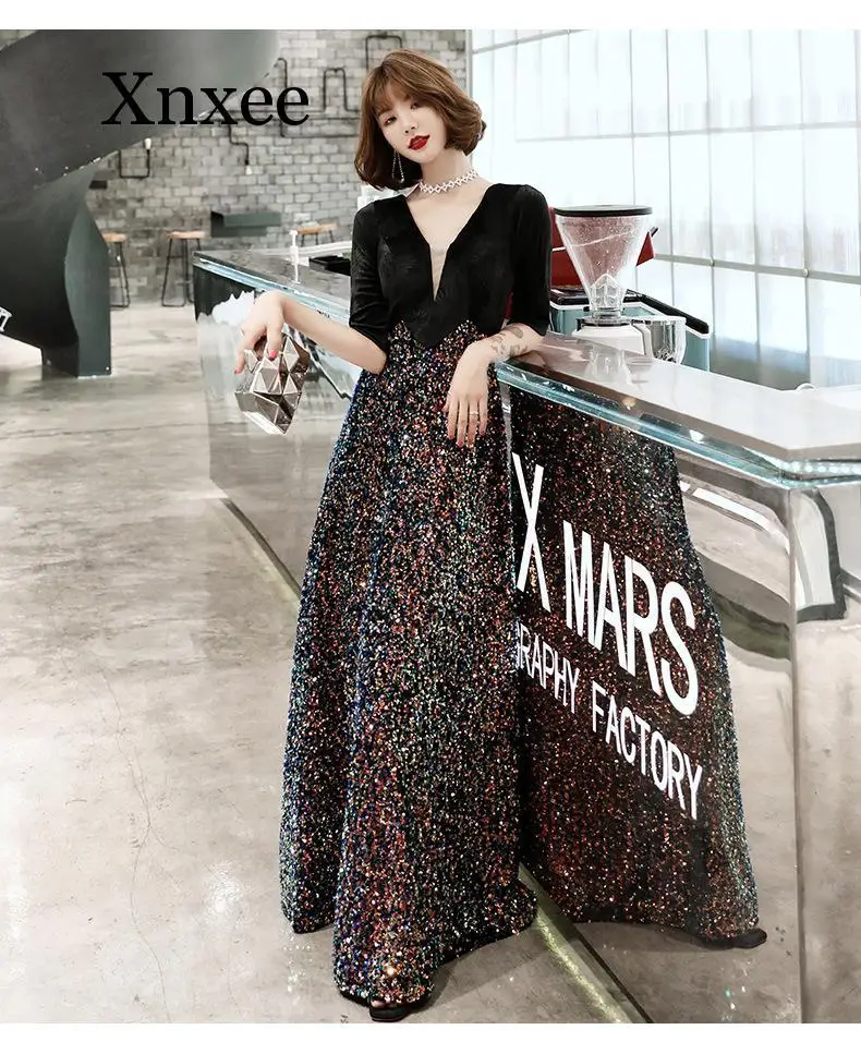 Women's Long Bling Bling Dress Longer Party Dress Elegant Sparkling Dresses Empire Waist Half Sleeve Dresses
Women's Long Bling Bling Dress Longer Party Dress Elegant Sparkling Dresses Empire Waist Half Sleeve Dresses