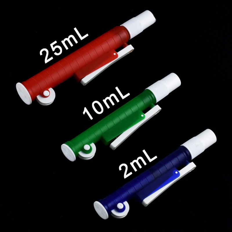 

2ml 10ml 25ml Manual Suction Pump Pipette Dropper , Blue , Green , Red, Laboratory Supplies Pipettes