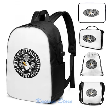 Funny Graphic print Band of Brothers Crest USB Charge Backpack men School bags Women bag Travel laptop bag 
Funny Graphic print Band of Brothers Crest USB Charge Backpack men School bags Women bag Travel laptop bag