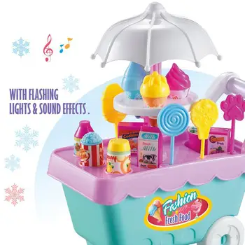 Mini Ice Cream Candy Cart Trolley Kit with Light Music Pretend Play Kids Toy Shop Cart With Light and Music for Children Birthda
Mini Ice Cream Candy Cart Trolley Kit with Light Music Pretend Play Kids Toy Shop Cart With Light and Music for Children Birthda
