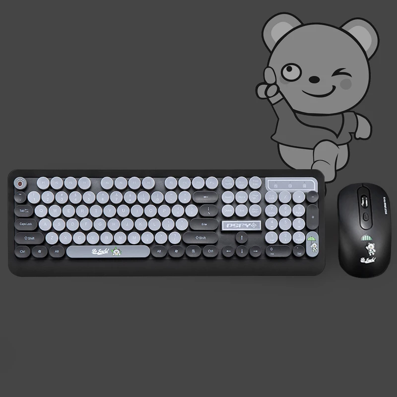 Wireless Keyboard Mouse Combos Gaming Office Desktop Laptop Cute Punk Retro Round Keycap Cartoon Personality Computer Peripheral
Wireless Keyboard Mouse Combos Gaming Office Desktop Laptop Cute Punk Retro Round Keycap Cartoon Personality Computer Peripheral
