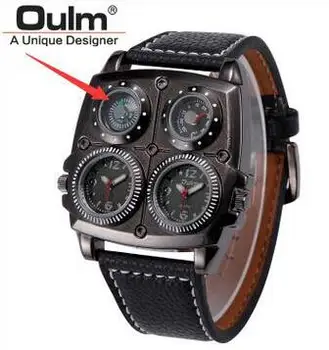 Oulm 1140 Men Large Watch. Dual Time Zones, Compass, Thermometer - Big 5cm Multi-Function Dial - Long 16-22cm
Oulm 1140 Men Large Watch. Dual Time Zones, Compass, Thermometer - Big 5cm Multi-Function Dial - Long 16-22cm