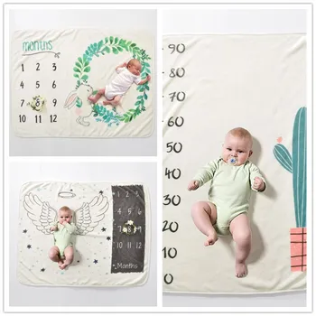 Cute Baby Milestone Blankets Infant Monthly Growth Record DIY Kids Photography Props Soft Swaddles Blanket Bedding for Newborn 
Cute Baby Milestone Blankets Infant Monthly Growth Record DIY Kids Photography Props Soft Swaddles Blanket Bedding for Newborn