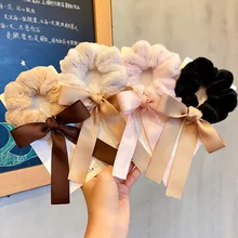 New Women Elegant Ribbon Soft Plush Elastic Hair Bands Winter Sweet Scrunchie Hair Tie Rubber Bands Fashion Hair Accessories
New Women Elegant Ribbon Soft Plush Elastic Hair Bands Winter Sweet Scrunchie Hair Tie Rubber Bands Fashion Hair Accessories