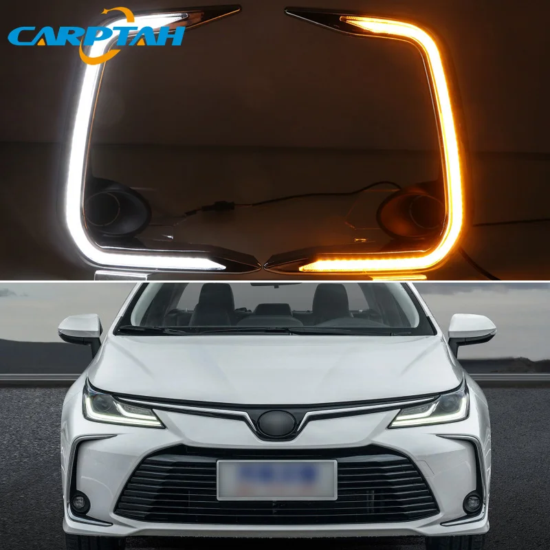 Автомобильный светодиодный DRL Дневной светильник для Защитные чехлы для сидений, сшитые специально для Toyota Corolla 2019 2020 желтый указатель поворота Габаритные светильник противотуманные лампы Автомобильные передние фары для вождения
Автомобильный светодиодный DRL Дневной светильник для Защитные чехлы для сидений, сшитые специально для Toyota Corolla 2019 2020 желтый указатель поворота Габаритные светильник противотуманные лампы Автомобильные передние фары для вождения