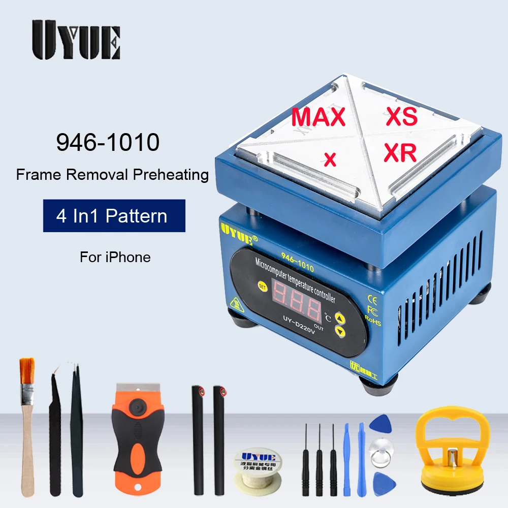 4 In1 Pattern Constant Temperature Preheating Remove Frame Machine For IPX XS XS-MAX XR Frame Demolition Repair Heating Table
4 In1 Pattern Constant Temperature Preheating Remove Frame Machine For IPX XS XS-MAX XR Frame Demolition Repair Heating Table