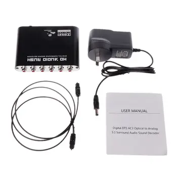 Digital DTS AC3 Optical To Analog 5.1CH Surround Audio Sound Decoder Coaxial To 6RCA
Digital DTS AC3 Optical To Analog 5.1CH Surround Audio Sound Decoder Coaxial To 6RCA