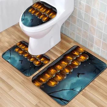 Halloween Bathroom Mat Non-slip Bathroom Rug Toilet Set 3 PCS/SET Floor Carpet Horrible Absorbent Foot Pad Toilet Bathtub Mats
Halloween Bathroom Mat Non-slip Bathroom Rug Toilet Set 3 PCS/SET Floor Carpet Horrible Absorbent Foot Pad Toilet Bathtub Mats