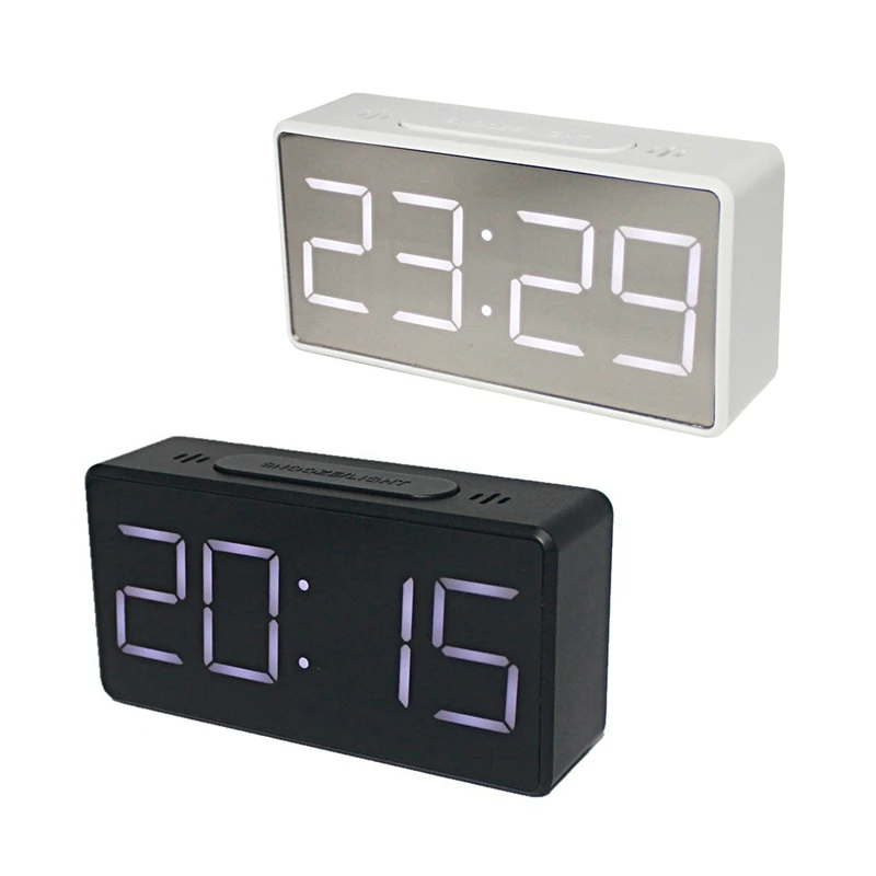 Mirror Alarm Clock LED Digital Display Electronic Time Temperature Calendar Table Alarm Clock USB Charging Student Desk Clocks
Mirror Alarm Clock LED Digital Display Electronic Time Temperature Calendar Table Alarm Clock USB Charging Student Desk Clocks