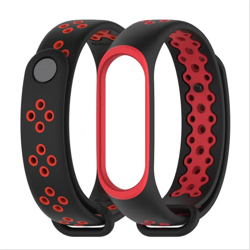 Ремешок силиконовый для Mi Band 3 4 спортивный браслет смарт часов Xiaomi band