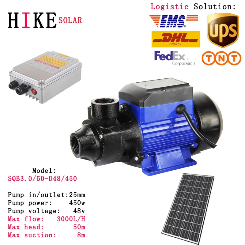 

Hike solar equipment 48V solar self-prime pump with synchronous motor solar powered water pump Model: SQB3.0/50-D48/450