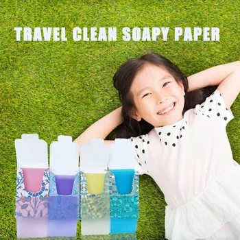 25pcs/set Portable Travel Disposable Soap Paper Washing Hand Bath Clean Sheets Make Foaming Scented Bath Washing Hands