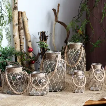 Modern Hemp Rope Twine Glass Vase Home Flower Arrangement Flower Living Room Creative Home Decoration Ornaments
Modern Hemp Rope Twine Glass Vase Home Flower Arrangement Flower Living Room Creative Home Decoration Ornaments