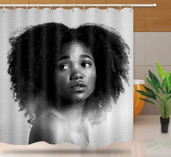 Modern fashion black girl Afro Lady African American Girls Art Shower Curtains Water Repellent for and Bathtubs Douchegordijn
Modern fashion black girl Afro Lady African American Girls Art Shower Curtains Water Repellent for and Bathtubs Douchegordijn