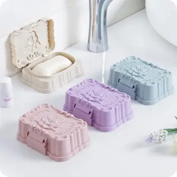 1pc Soap Dishes for Bathroom Accessories Rose Shaped Soap Storage Box Case Holder Soap Dish With Cover Lid Water Leaking Design
1pc Soap Dishes for Bathroom Accessories Rose Shaped Soap Storage Box Case Holder Soap Dish With Cover Lid Water Leaking Design