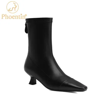 Phoentin Genuine Leather Short Boot Elegant Women's Ankle Boots 2020 Autumn Winter 5cm Thin Heels Shoes plus size 34-43 FT1252 
Phoentin Genuine Leather Short Boot Elegant Women's Ankle Boots 2020 Autumn Winter 5cm Thin Heels Shoes plus size 34-43 FT1252
