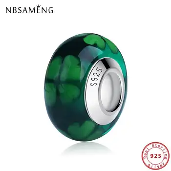 925 Sterling Silver Original Lucky Four-leaf Clover Murano Glass DIY Bead Charm Fit Original Bracelets Charms Jewelry 
925 Sterling Silver Original Lucky Four-leaf Clover Murano Glass DIY Bead Charm Fit Original Bracelets Charms Jewelry