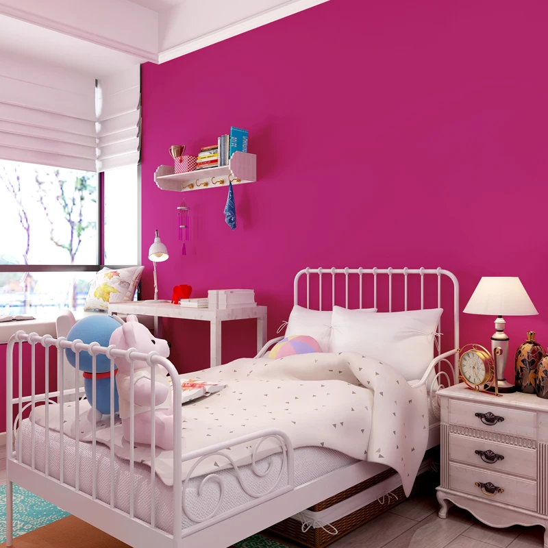 Bedroom Modern Living Room Wallpaper Roll Rose Red Solid Color Wallpapers Non Woven Wallpaper For Walls Papel Contact De Parede
Bedroom Modern Living Room Wallpaper Roll Rose Red Solid Color Wallpapers Non Woven Wallpaper For Walls Papel Contact De Parede