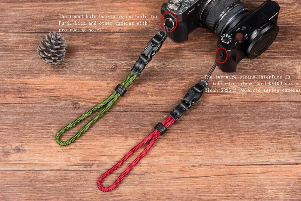 Shop Generic Handmade Nylon+Cowhide Camera Quickrelease Wrist Strap For Sony RX100M1M7 ZV1