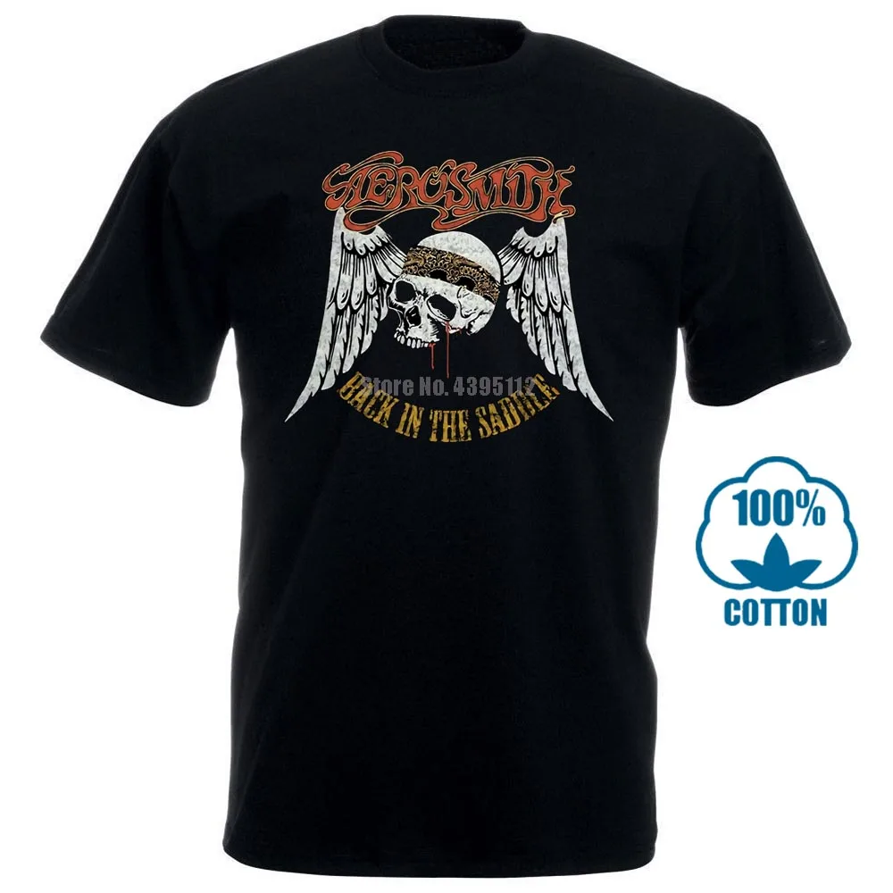 Graphic Shirts For Men Broadcloth Aerosmith' Back In The Saddle' Crew Neck Short Sleeve T Shirt For Men 011601
Graphic Shirts For Men Broadcloth Aerosmith' Back In The Saddle' Crew Neck Short Sleeve T Shirt For Men 011601