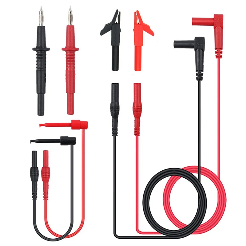 QHTITEC Digital Multimeter Test Leads Set Alligator Clip Probe Hook Professional Replaceable Multimeter Probe Test Wire Kit
QHTITEC Digital Multimeter Test Leads Set Alligator Clip Probe Hook Professional Replaceable Multimeter Probe Test Wire Kit
