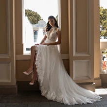 Vintage Wedding Dress O Neck Illusion Short Sleeves A Line Princess Boho Bridal Gown For Woman Plus Size Robe De Mariage 2022
Vintage Wedding Dress O Neck Illusion Short Sleeves A Line Princess Boho Bridal Gown For Woman Plus Size Robe De Mariage 2022