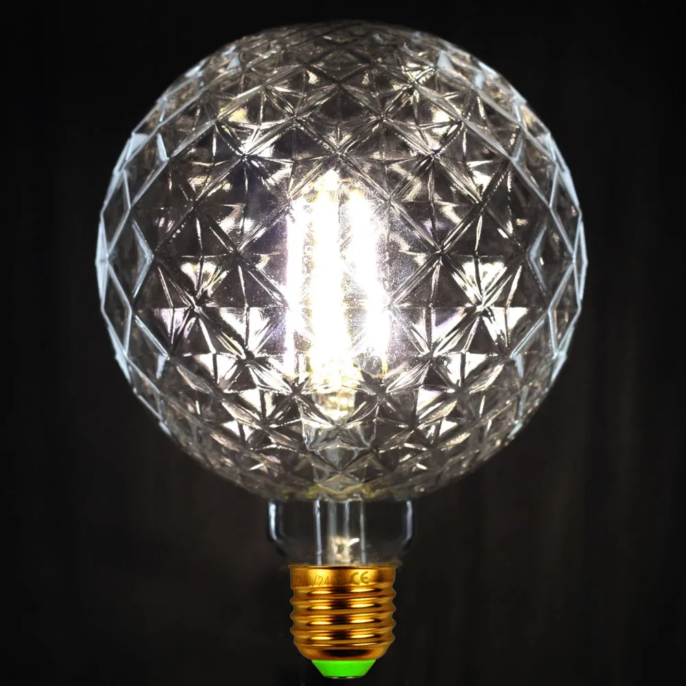 

Led Filament Bulbs Specialty Decorative Bulb 4000K G125 Crystal Daylight Bulb 220V 4W Non Dimmable E27 Edison Screw Bulbs