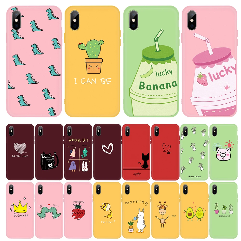 Case For iPhone XR XS XS MAX 8 7 6 6S Plus Soft Matte Silicon Cover For iPhone XS Max 8 7 6S Pattern TPU Cute Shell Coque Funda
Case For iPhone XR XS XS MAX 8 7 6 6S Plus Soft Matte Silicon Cover For iPhone XS Max 8 7 6S Pattern TPU Cute Shell Coque Funda