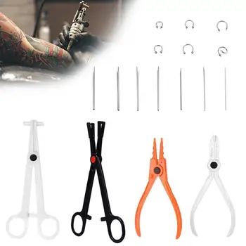 17Pcs Disposable Body Piercing Kit Professional Ear Nose Deco Tools 4 Types Pliers Forcep 7 Needles Set Nipple Stud Ring Jewelry
17Pcs Disposable Body Piercing Kit Professional Ear Nose Deco Tools 4 Types Pliers Forcep 7 Needles Set Nipple Stud Ring Jewelry