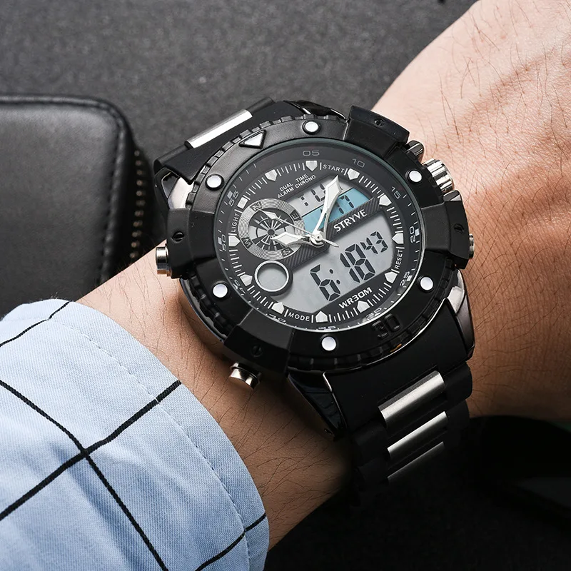 Men's Watch Sports Watch LED Digital 3ATM Waterproof Luminous Military Electronic Watch S Shake Male Clock Relogios Masculino
Men's Watch Sports Watch LED Digital 3ATM Waterproof Luminous Military Electronic Watch S Shake Male Clock Relogios Masculino