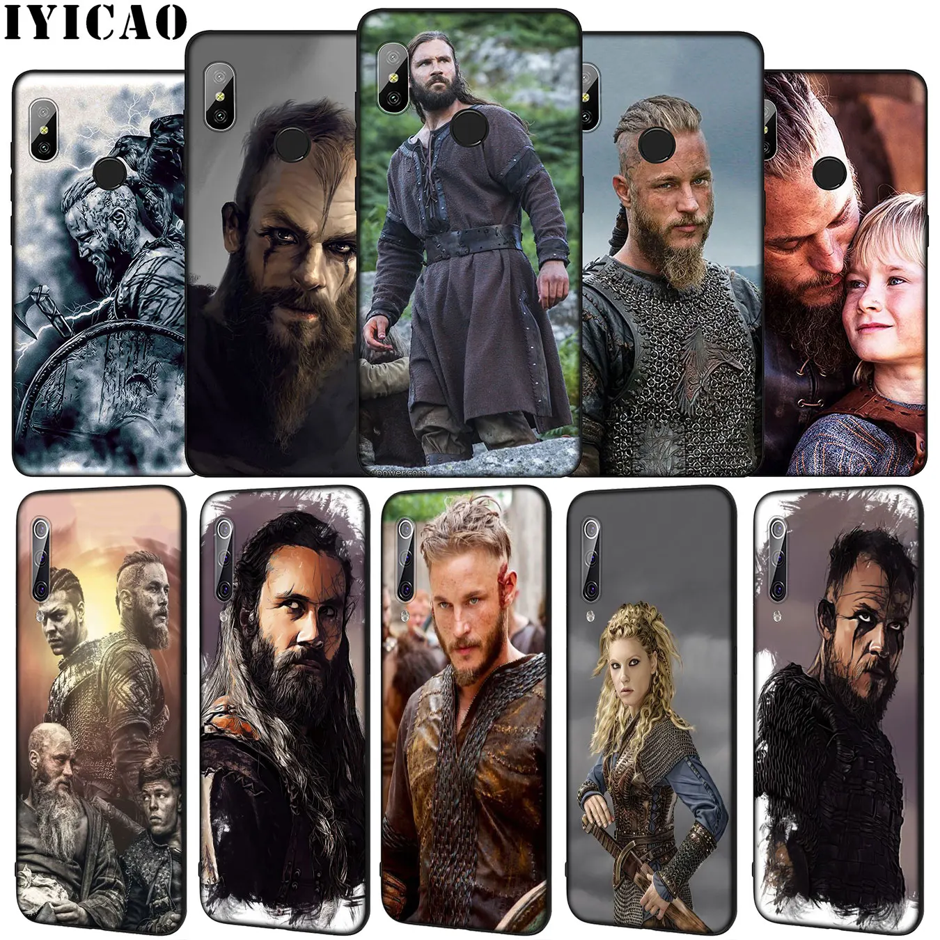 IYICAO Vikings TV show Pattern Soft Silicone Case for Xiaomi Mi 10 9 9T A3 Pro 8 SE A2 Lite A1 CC9 CC9E 6 pocophone f1 Mi10 | Мобильные