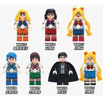 7PCS/Set Compatible Guardian Sailor Moon Chiba Mamoru Sailor Moon Building Blocks Minifigures Model Toys for Children Gift
7PCS/Set Compatible Guardian Sailor Moon Chiba Mamoru Sailor Moon Building Blocks Minifigures Model Toys for Children Gift