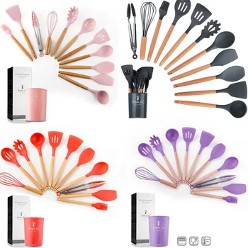Silicone Kitchenware Cooking Utensils Set Heat Resistant Kitchen Non-Stick Cooking Utensils Baking Tools With Storage Box Tools
Silicone Kitchenware Cooking Utensils Set Heat Resistant Kitchen Non-Stick Cooking Utensils Baking Tools With Storage Box Tools