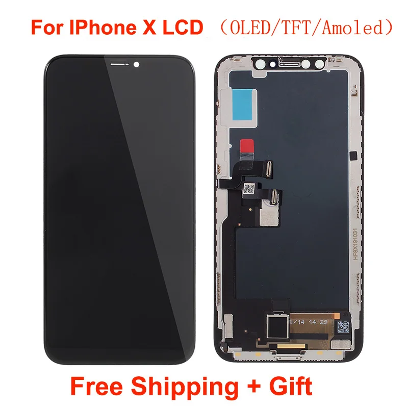 AAA+++ For iPhone X OLED With 3D Touch Digitizer Assembly No Dead Pixel LCD Screen Replacement Display For iPhoneX LCD with Gift
AAA+++ For iPhone X OLED With 3D Touch Digitizer Assembly No Dead Pixel LCD Screen Replacement Display For iPhoneX LCD with Gift