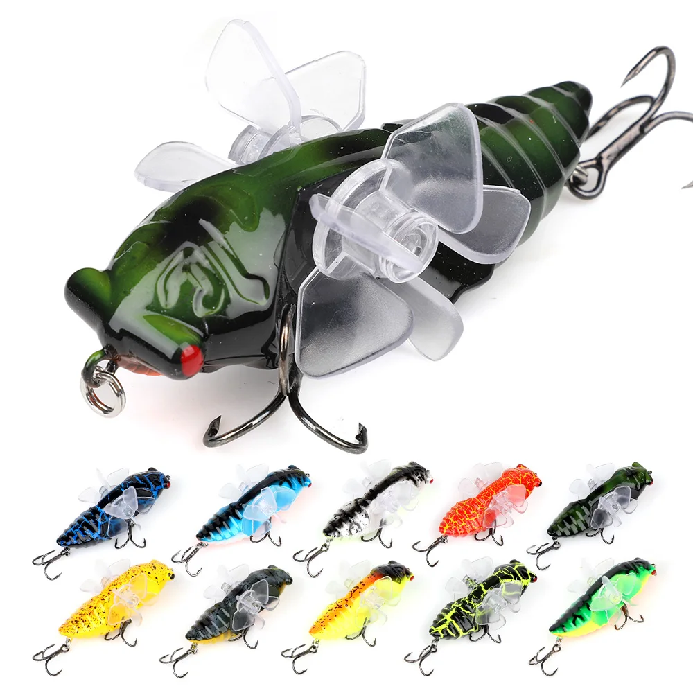 DONQL 1Pcs Insect Cicada Fishing Lure Artificial Wobblers Insect Trolling Hard Bait Treble Hook Fishing Tackle Artificial Lure
DONQL 1Pcs Insect Cicada Fishing Lure Artificial Wobblers Insect Trolling Hard Bait Treble Hook Fishing Tackle Artificial Lure